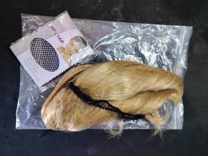 lot 14278 image: Blonde Clip-In Hair Extensions with Mesh Net Cap