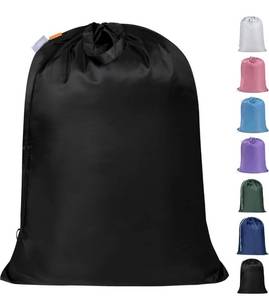 lot 14288 image: Polecasa Extra Heavy-Duty Laundry Bag with Handles, Black, 28x36