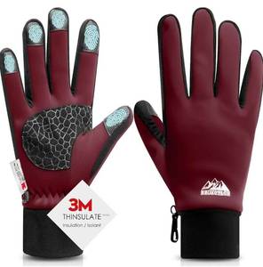 lot 14289 image: Bruvoalon Winter Gloves for Women & Men, 3M Thermal Insulation, Lycra Fabric, Touchscreen, Anti-Slip Sz. M