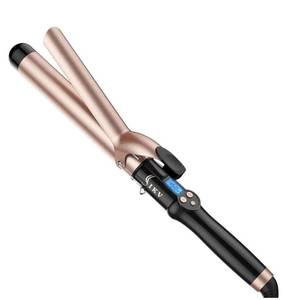 lot 14290 image: IKV 1 14 inch Curling Iron Extra Long Barrel, Soft Medium Bouncy Curls Dual Voltage For Travel,225°F-450°F,Curling Wand 1.25 inch Barrel for Long Hair, Ceramic Tourmaline Curl Iron,Auto Shut Off
