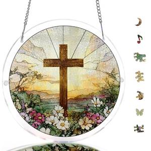 lot 14301 image: Vxozeod Acrylic Puzzle Sun Catcher 83 Pieces