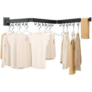 lot 17309 image: Kelisiting Foldable Clothes Drying Rack, Wall Mount, 47.2