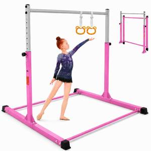 lot 17333 image: Gymnastics Bar for Kids Ages 3-18, 11-Height Adjustable  Retail $129.99