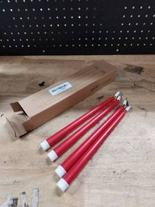 lot 18022 image: Artificial Candles with White Flame Tops (Set of 4)