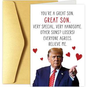 lot 18050 image: Chenive Greeting Card �� Donald Trump Design, 8 x 5.3