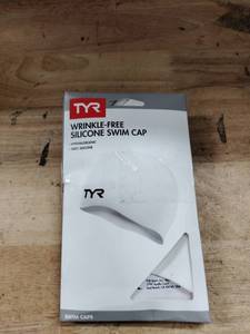 lot 18052 image: TYR Wrinkle-Free Silicone Swim Cap White