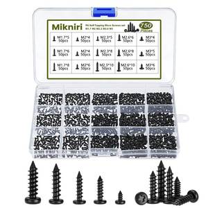 lot 18054 image: Mikniri 750Pcs Self Tapping Screws M1.7-M3 Assortment