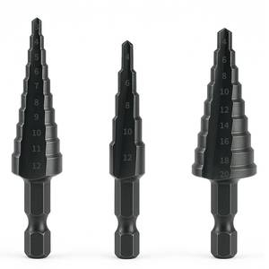 lot 18060 image: WSVOLLIS 3-Piece HSS Cobalt Step Drill Bit Set 18-78