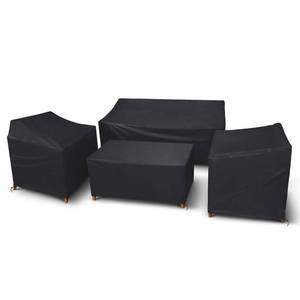 lot 19605 image: STARTWO Patio Furniture Cover 4 Piece Set, Black, Regular 420D