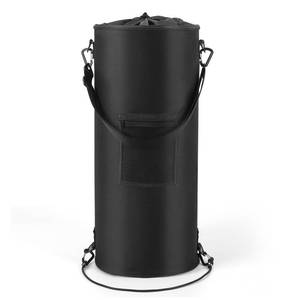 lot 20229 image: XHGWJSX Waterproof Boat Trash Can with 6 Clips, 13 Gal Boat Trash Bag Holder with Pocket, Reusable Fast Cleaning Pontoon Boat Accessories, Marine Boat Garbage Can for Fishing, Sandbar, or Camping