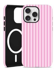 lot 20246 image: Jusy Magnetic Striped Phone Case for iPhone 17,Dark Pink