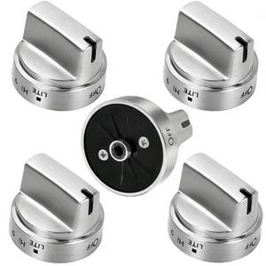 lot 20251 image: Stainless Steel WB03X24818 Gas Stove Knobs Replacement for GE Range Stove