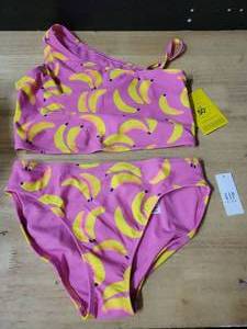 lot 20292 image: Gap Kids UPF 50 Banana Print Asymmetrical Swim Set Size XL 12