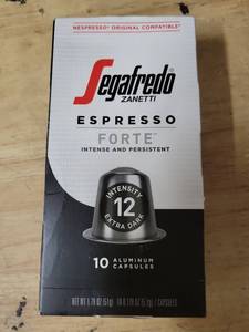 lot 20346 image: Segafredo Zanetti Espresso Forte Nespresso Compatible 10 Capsules