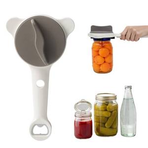 lot 20366 image: SANYOUEU Jar Opener for Seniors Weak Hands and Arthritis, Adjustable Can Jar Lid Bottle Opener Stainless Steel, Non Slip Grip Easy Open Kitchen Jars,Bottles & Cans