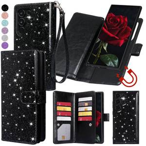 lot 20430 image: Varikke for Galaxy S25 Ultra Wallet Case Magnetic Detachable, Black