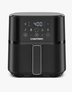 lot 1387 image: Chefman TurboFry Touch 4-Qt Easy-View Air Fryer THAF25115 Black