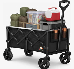 lot 1388 image: Collapsible black small wagon for children storage etc