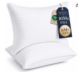 lot 1404 image: Beckham Hotel Collection Down Hybrid Pillow Queen Size