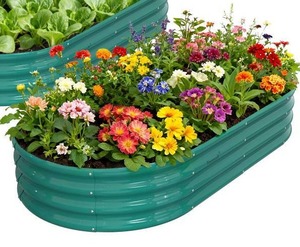 lot 1454 image: Raised Garden Bed, 12 Tall Galvanized Metal Raised Beds for Gardening Kit