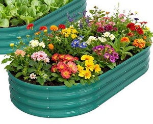 lot 1457 image: Raised Garden Bed, 12 Tall Galvanized Metal Raised Beds for Gardening Kit