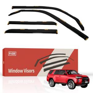lot 1481 image: R-GEE in-Channel Window Rain Guards Fit for Toyota 4Runner 2010-2024, Extra Durable Window Deflectors, Vent Window Visors Exterior Car Accessories, 4 Pieces