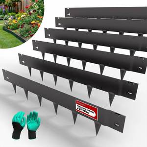lot 1511 image: 20ft. Galvanized Steel Landscape Edging (6-Pack) �� 40 x 8 Metal Garden Border, Hammer-in Lawn Edging for Landscaping, Tree Rings, Yard & Pathway �� Black Steel Lawn Edge for Garden Design
