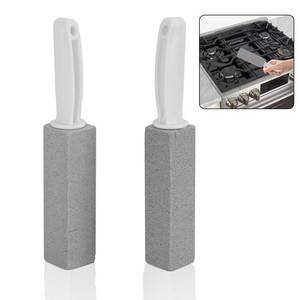 lot 2240 image: Cleaning Pumice Stone for Stove Grates - 2 Pack to Remove Water Rings and Stains