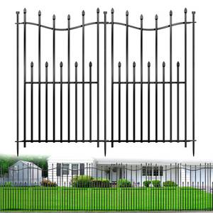 lot 7700 image: MIWEVRO 8-Panel Decorative Garden Fence 40in H x 17.6ft L  Retail $199.99