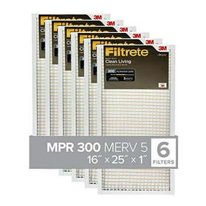 lot 7704 image: Filtrete 16x25x1 AC Furnace Air Filter MPR 300 6-Pack