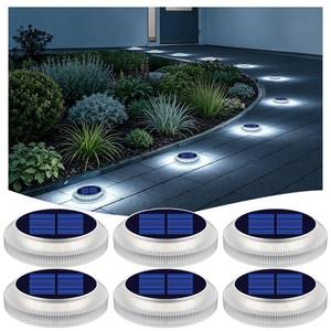 lot 8377 image: YiLaie Solar Deck Step Lights IP68 Waterproof