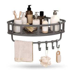 lot 9750 image: Shower Caddy Hanging 1 Pack, Rustproof Adhesive Corner Shower Shelves