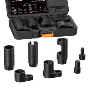 lot 9751 image: YEKEPRO 7PCS O2 Oxygen Sensor Socket, Automotive 38 & 12 Drive