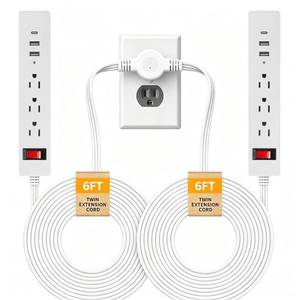 lot 9753 image: Makevivi 12 FT Twin Extension Cord, Split Extension Cord with Flat Plug