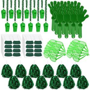 lot 9782 image: Realspring Green 148 Pcs Spirit Week Accessories School Team Spirit Items