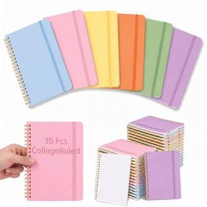 lot 9783 image: Watersay 30 Pcs 5 x 7 Spiral Notebooks Bulk, Pastel Color