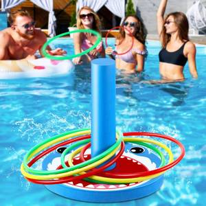 lot 9797 image: Hiboom Pool Ring Toss Toys, Adults Swimming Pool Games, Shark