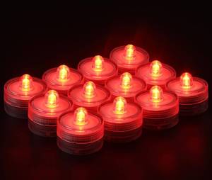lot 10013 image: KOABY 12 Pack Red Light Submersible LED Lights