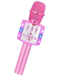 lot 10017 image: Amazmic Toys for Girls, Kids Karaoke Microphone Toddler Microphone for Kids with Lights, for Girls, Birthday Party Boys Toy Age 3 4 5 6 7 8(Light Pink)