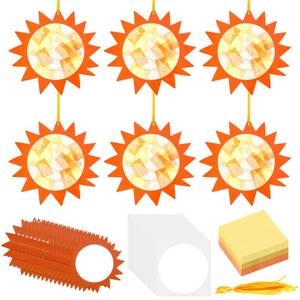 lot 10042 image: Colarr 24 Sets Sun Crafts Gold Sun Tissue Paper Crafts Kits