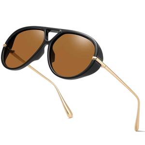 lot 10043 image: aisswzber plastic Square sunglasses for men and women 8070-black&brown