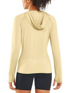 lot 10044 image: ALLZERO Womens Sun Protection Hoodie UPF 50 Lightweight Long Sleeve with Back Breathable Mesh for Outdoor Fishing Hiking ORANGEHEATHER-XL