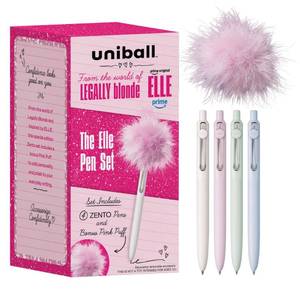 lot 10046 image: uniball The Elle Pen Set, Zento Gel Pens, Black Ink, 4 Count