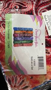 lot 10063 image: Tie-Dye Bandanas 6-Pack