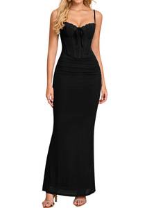 lot 10081 image: KUTUMAI Corset Bodycon Maxi Long Formal Wedding Guest Dresses for Women