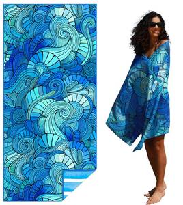 lot 10084 image: Widdonen Microfiber Beach Towel,Compact 71x32 Inch,Lightweight,Blue
