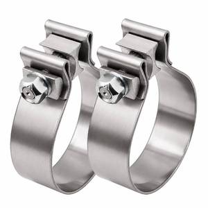 lot 10093 image: ROADFORMER 2.75 inch Exhaust Clamp Narrow Band Stainless Steel - 2 Pack