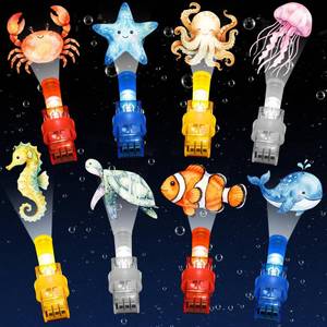 lot 10114 image: Civaner 48 Pcs Ocean Finger Lights for Kids, Under the Sea Party Favors