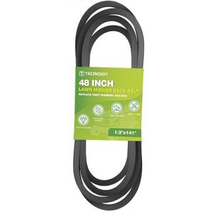 lot 10127 image: GX21833 48 Inch Mower Deck Belt for John Deere 145 D140 D150 D155 D160 L120 L130 LA130 LA140 LA145 LA155 LA165 Z200 Z255 Z300 Z355E Riding Lawn Mower GX20571, 12 X 141.7