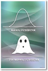 lot 10130 image: Paranormal Distribution Math Humor Statistics 12x18 US Made Poster